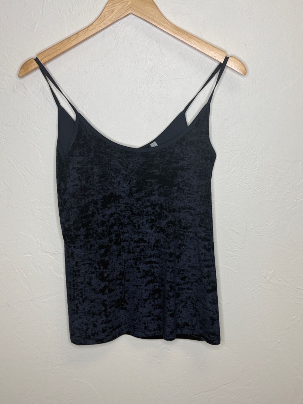 Vince Black Velvet-Effect Double-Strap Camisole